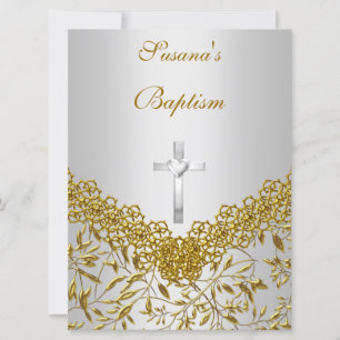 Baby Girl Baby Boy Baptism Invitation Kaart
