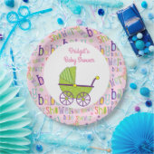 Baby Girl Baby shower 9-inch Bord (Feest)