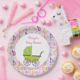 Baby Girl Baby shower 9-inch Bord