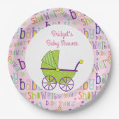 Baby Girl Baby shower 9-inch Bord (Voorkant)