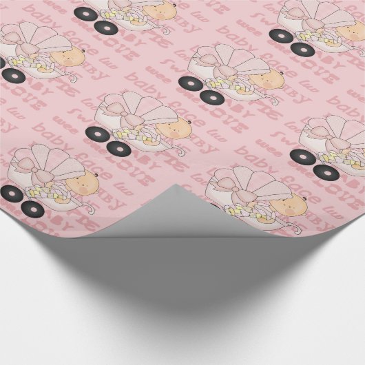 Baby Girl Baby shower inpakpapier (Hoek)
