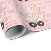 Baby Girl Baby shower inpakpapier (Rol Hoek)