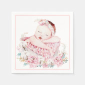 Baby Girl Baby shower Paper Napkins Servet (Voorkant)