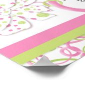 Baby Girl Baby shower Poster in roze (Hoek)