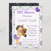 Baby Girl Baby shower Uitnodiging (Voorkant / Achterkant)