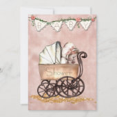 Baby Girl Baby shower Uitnodiging (Voorkant)