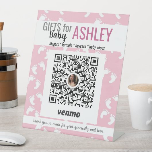 Baby GIrl Baby showers Pedestal Sign Reclamebord Met Voetstuk (Insitu)