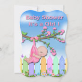 Baby Girl - Babyschoenen met een achtertuin Kaart (Voorkant)