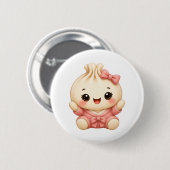 Baby girl bao ronde button 5,7 cm (Voorkant /achterkant)