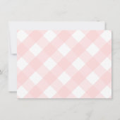 Baby Girl Baptism Birthday Chic Boxwood Monogram Bedankkaart (Achterkant)