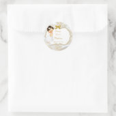 Baby Girl Baptism Christening Gold Cross Ronde Sticker (Tas)