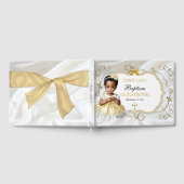 Baby Girl Baptism Christening White en Gold Cross Gastenboek (Volledig)
