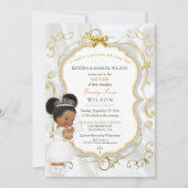 Baby Girl Baptism Communist Gold Cross Kaart (Voorkant)