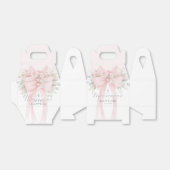 Baby Girl Baptism Floral Blush Pink Bow Bedankdoosjes (Uitgevouwen)