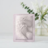 Baby Girl Baptism Invitation Kaart (Staand voorkant)