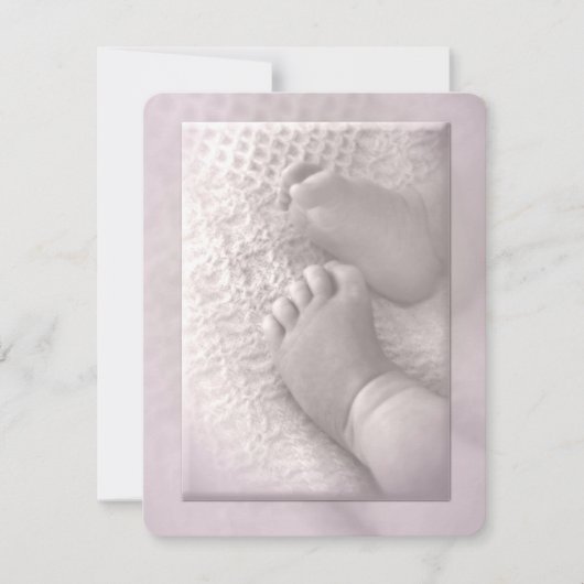 Baby Girl Baptism Invitation Kaart (Voorkant)