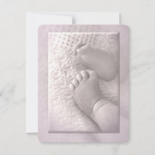 Baby Girl Baptism Invitation Kaart