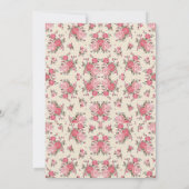 Baby Girl Baptism Invitation Kaart (Achterkant)