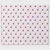 , Baby Girl Baptism Noah's Ark Cadeaupapier (Vlak)