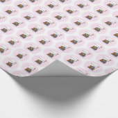 , Baby Girl Baptism Noah's Ark Cadeaupapier (Hoek)