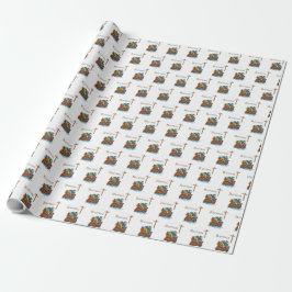 , Baby Girl Baptism Noah's Ark Cadeaupapier