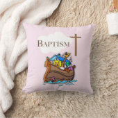 , Baby Girl Baptism Noah's Ark Kussen (Deken)