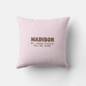 , Baby Girl Baptism Noah's Ark Kussen (Achterkant)