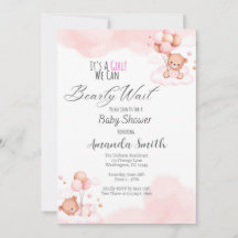 Baby Girl Barly Wait Baby shower Invitation