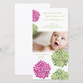 Baby Girl Bedankt dat je de kaartjes hebt aangekon (Voorkant / Achterkant)