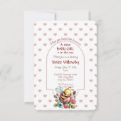 Baby Girl Bee Sleeping In a Rose Kaart (Voorkant)