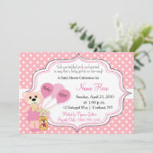 Baby Girl Beer Baby shower Kaart (Staand voorkant)