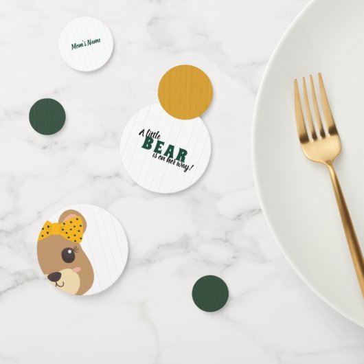 Baby Girl Beer Green & Gold Baby shower Confetti (Groep)