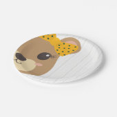 Baby Girl Beer Green & Gold Baby shower Papieren Bordje (Gekanteld)