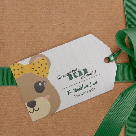 Baby Girl Beer Green & Gold Cadeaulabel