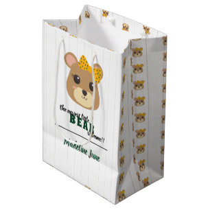 Baby Girl Beer Green & Gold Medium Cadeauzakje