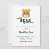 Baby Girl Beer Green & Gold Vertical Baby Aankondiging (Voorkant)