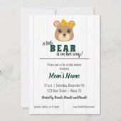 Baby Girl Beer Groene & Gouden Baby Shower Kaart (Voorkant)