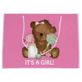 Baby Girl-Beer grote cadeau Large Cadeautasje (Voorkant)