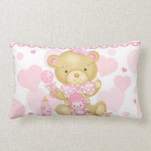 Baby Girl Beer Lumbar Pillow
