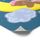 Baby Girl Beer Moon Celestial Stars Nursery Print (Hoek)
