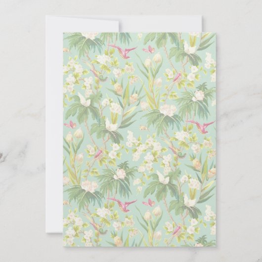 Baby Girl Bikini Tropical Luau Hawaiian Shell Kaart (Achterkant)