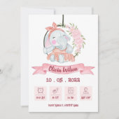 Baby Girl Birth Annoucement Aankondiging (Voorkant)