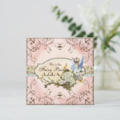 Baby Girl Birth Annoucement - Faerie Princess Aankondiging (Staand voorkant)