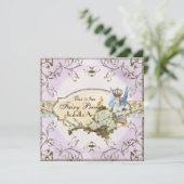 Baby Girl Birth Annoucement - Faerie Princess Aankondiging (Staand voorkant)