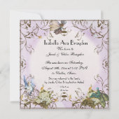 Baby Girl Birth Annoucement - Faerie Princess Aankondiging (Achterkant)