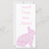Baby Girl Birth Announcement Bladwijzer Keepsakes (Voorkant)