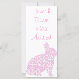 Baby Girl Birth Announcement Bladwijzer Keepsakes