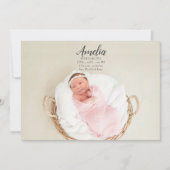 Baby Girl Birth Announcement Briefkaart (Voorkant)