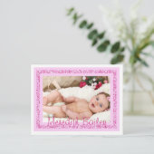 Baby Girl Birth Announcement Briefkaart (Staand voorkant)