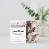 Baby Girl Birth Announcement Briefkaart (Staand voorkant)